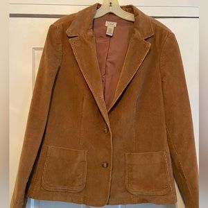 Women's Brown Corduroy Blazer